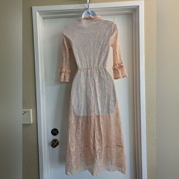 Maje pink lace dress size 1 - Picture 7 of 14